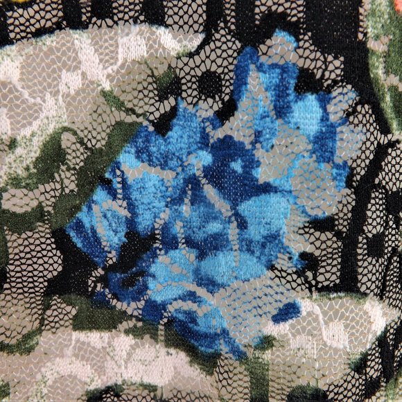 NWOT Dor Dor Couture Bursting Colors Huge Bell Cuffs w Flaring Skirt Tunic Top S - Picture 13 of 16